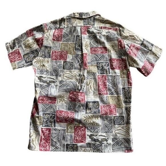 Mens Coastal Malihini Hawaiian Shirt Size Large Octopus Button Up Tropical - Picture 4 of 7